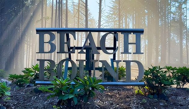 beach bound rv park entrance sign