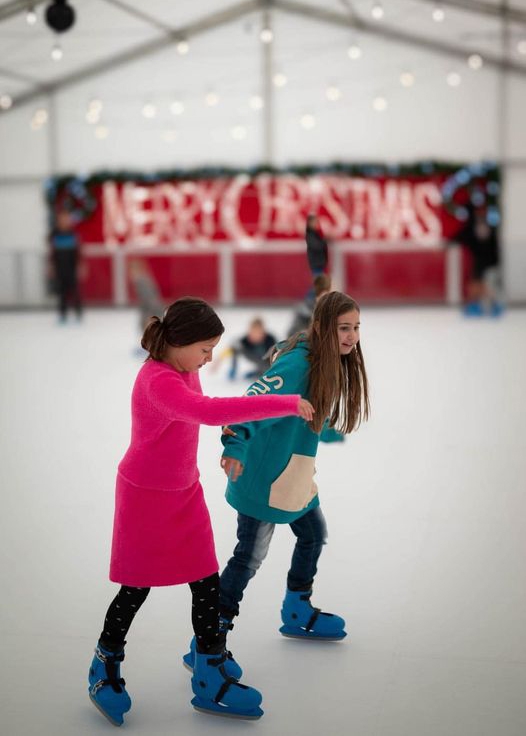 Girls skating.