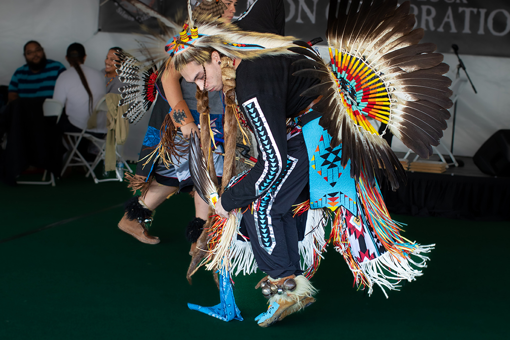 A native dancer in full regalia.